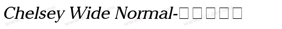 Chelsey Wide Normal字体转换